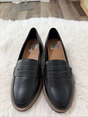 Dolce Vita Black Penny Loafers for Women - Classic Slip-On Size 8.5